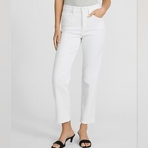 4R NWT Express Straight Ankle High Rise White Jeans